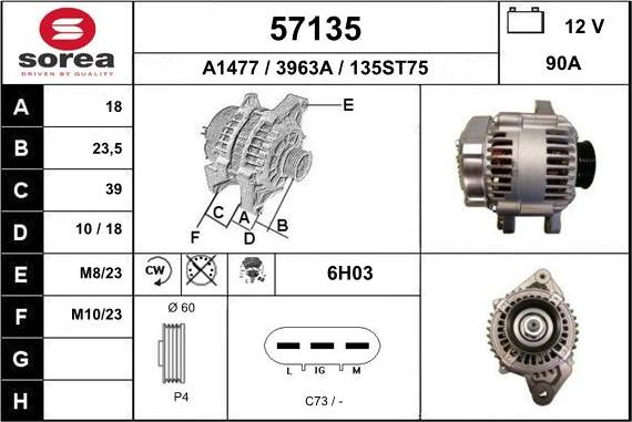 EAI 57135 - Генератор autosila-amz.com