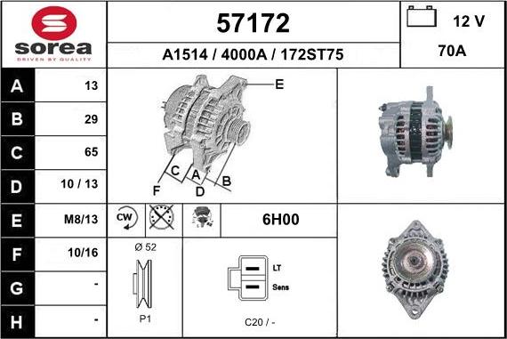 EAI 57172 - Генератор autosila-amz.com