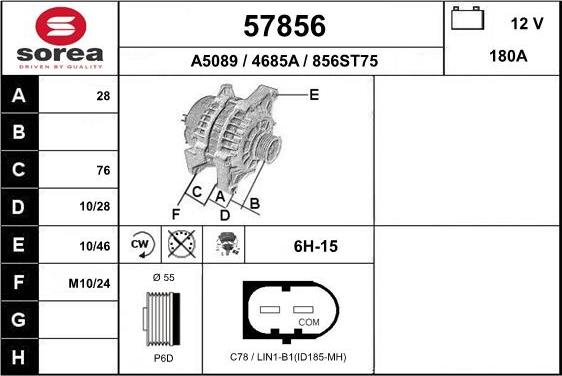 EAI 57856 - Генератор autosila-amz.com