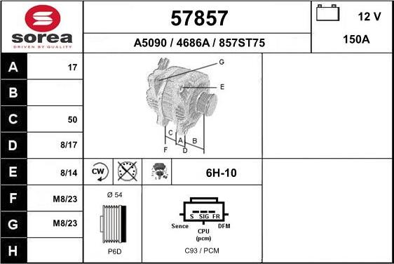 EAI 57857 - Генератор autosila-amz.com