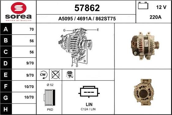 EAI 57862 - Генератор autosila-amz.com