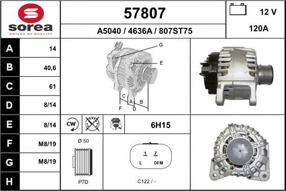 EAI 57807 - Генератор autosila-amz.com