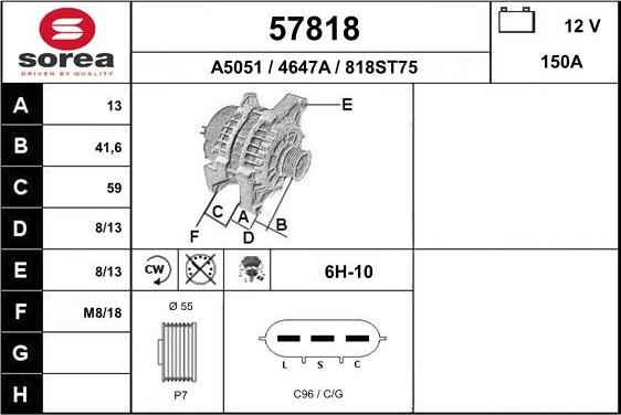 EAI 57818 - Генератор autosila-amz.com