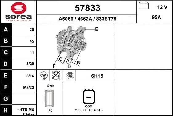 EAI 57833 - Генератор autosila-amz.com