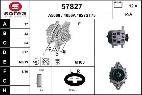 EAI 57827 - Генератор autosila-amz.com