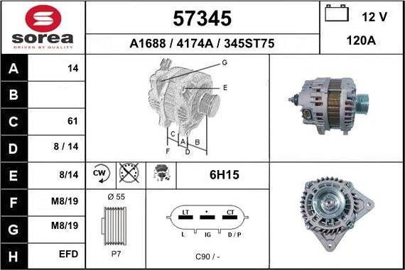 EAI 57345 - Генератор autosila-amz.com