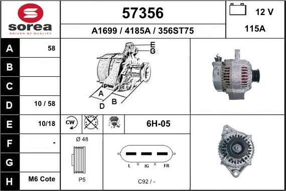 EAI 57356 - Генератор autosila-amz.com