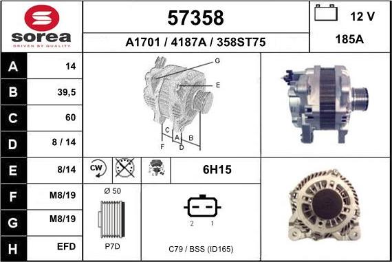 EAI 57358 - Генератор autosila-amz.com