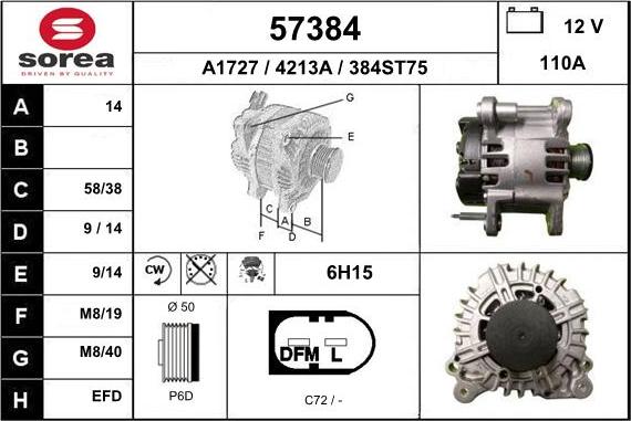 EAI 57384 - Генератор autosila-amz.com