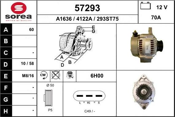 EAI 57293 - Генератор autosila-amz.com