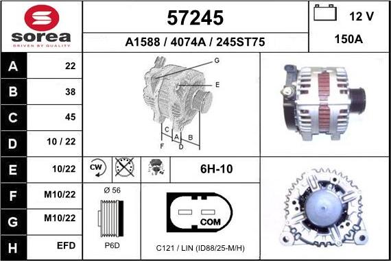 EAI 57245 - Генератор autosila-amz.com