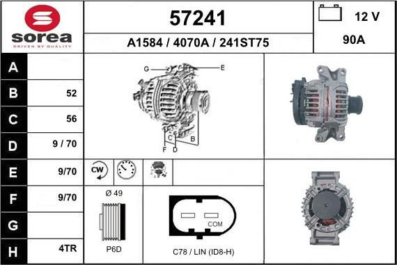 EAI 57241 - Генератор autosila-amz.com