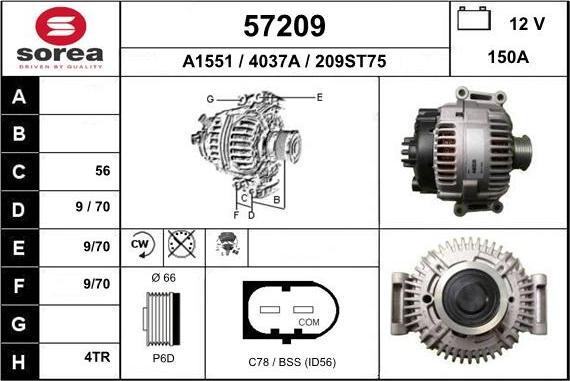 EAI 57209 - Генератор autosila-amz.com