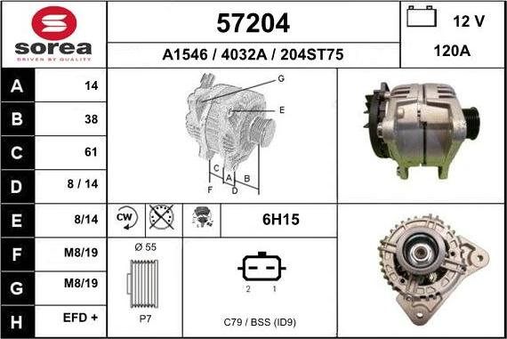 EAI 57204 - Генератор autosila-amz.com