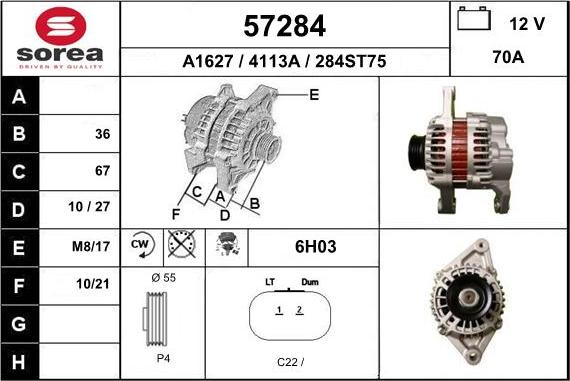 EAI 57284 - Генератор autosila-amz.com