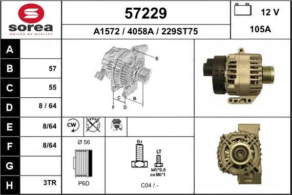 EAI 57229 - Генератор autosila-amz.com