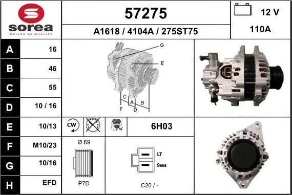 EAI 57275 - Генератор autosila-amz.com