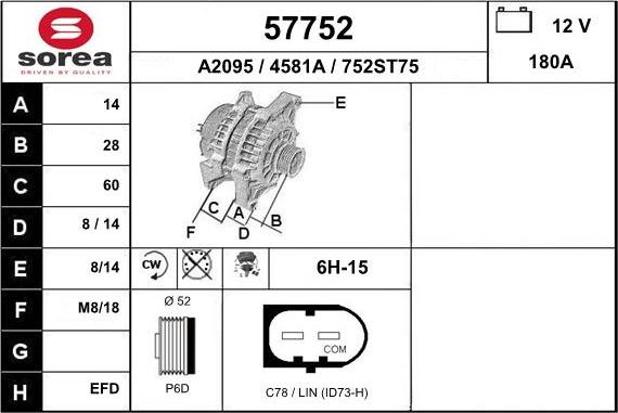 EAI 57752 - Генератор autosila-amz.com