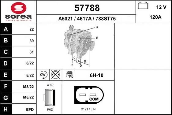 EAI 57788 - Генератор autosila-amz.com