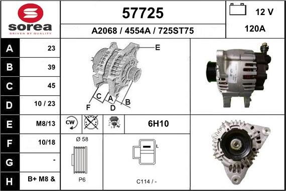 EAI 57725 - Генератор autosila-amz.com