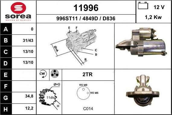 EAI 11996 - Стартер autosila-amz.com