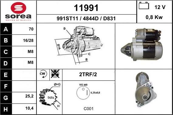 EAI 11991 - Стартер autosila-amz.com