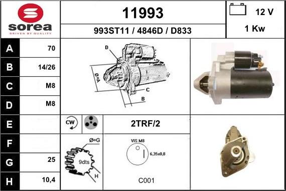 EAI 11993 - Стартер autosila-amz.com