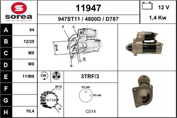 EAI 11947 - Стартер autosila-amz.com