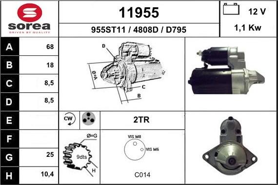 EAI 11955 - Стартер autosila-amz.com