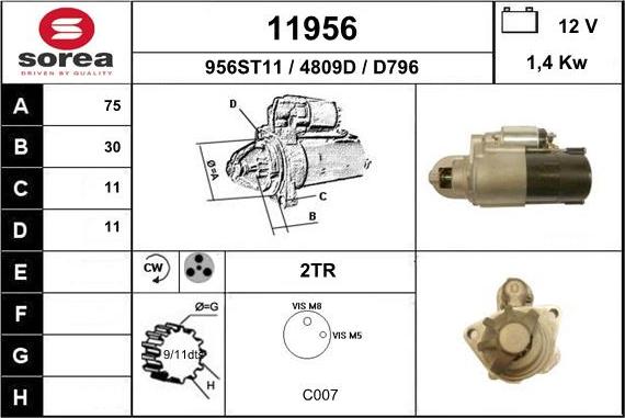 EAI 11956 - Стартер autosila-amz.com