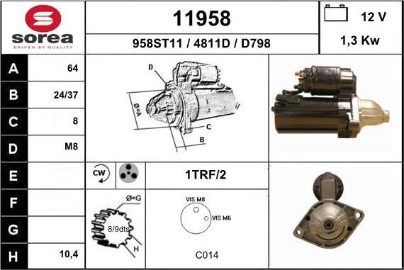 EAI 11958 - Стартер autosila-amz.com