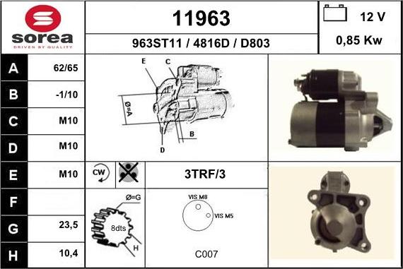 EAI 11963 - Стартер autosila-amz.com