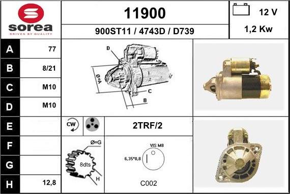 EAI 11900 - Стартер autosila-amz.com