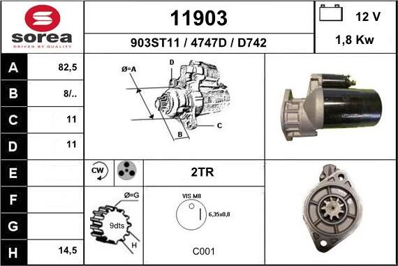 EAI 11903 - Стартер autosila-amz.com