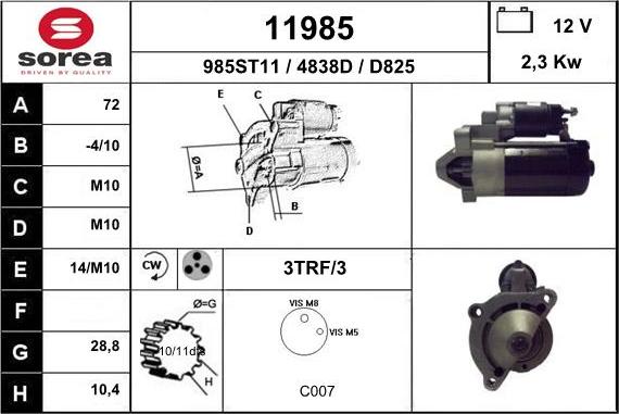 EAI 11985 - Стартер autosila-amz.com