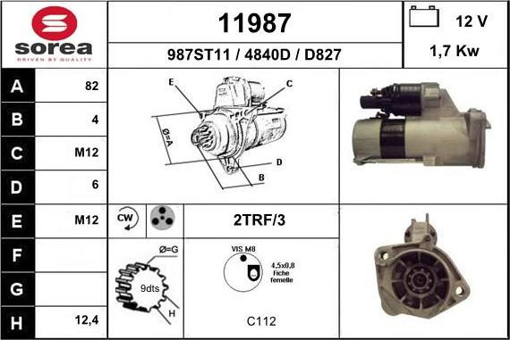 EAI 11987 - Стартер autosila-amz.com