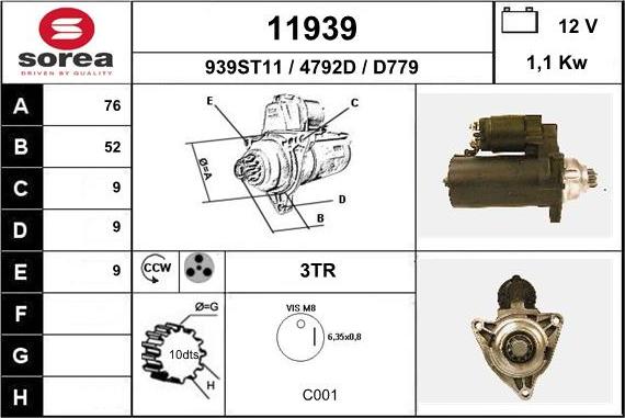 EAI 11939 - Стартер autosila-amz.com