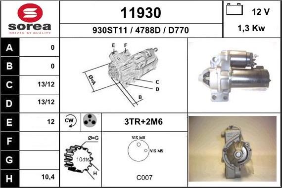 EAI 11930 - Стартер autosila-amz.com