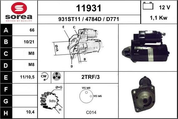 EAI 11931 - Стартер autosila-amz.com