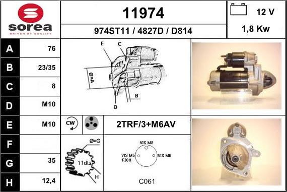 EAI 11974 - Стартер autosila-amz.com