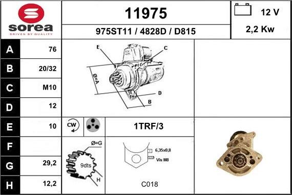 EAI 11975 - Стартер autosila-amz.com