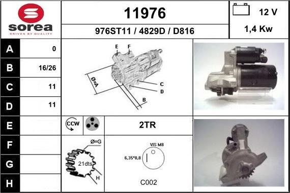 EAI 11976 - Стартер autosila-amz.com