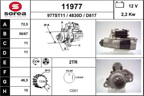 EAI 11977 - Стартер autosila-amz.com