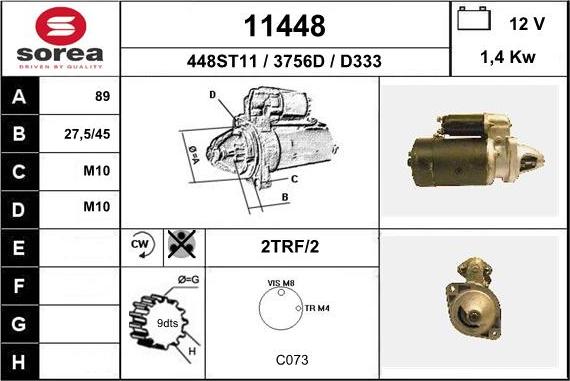 EAI 11448 - Стартер autosila-amz.com