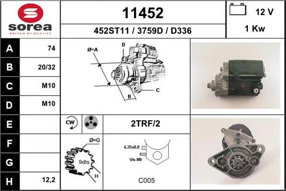 EAI 11452 - Стартер autosila-amz.com