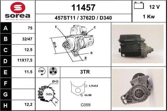 EAI 11457 - Стартер autosila-amz.com