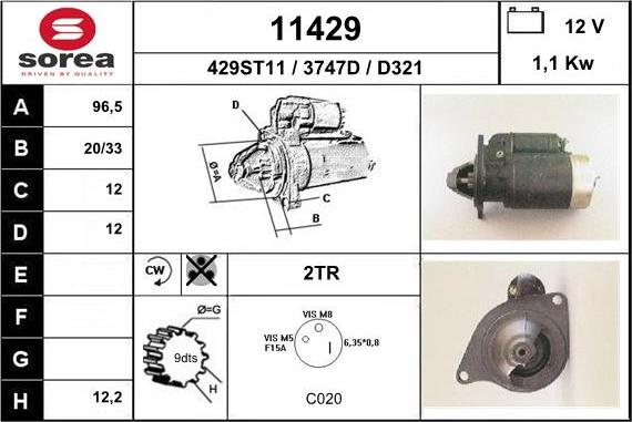 EAI 11429 - Стартер autosila-amz.com