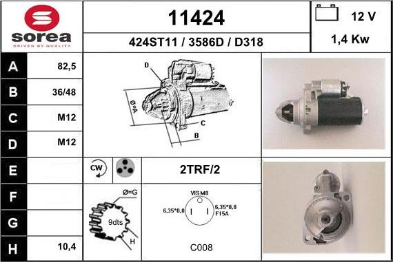 EAI 11424 - Стартер autosila-amz.com