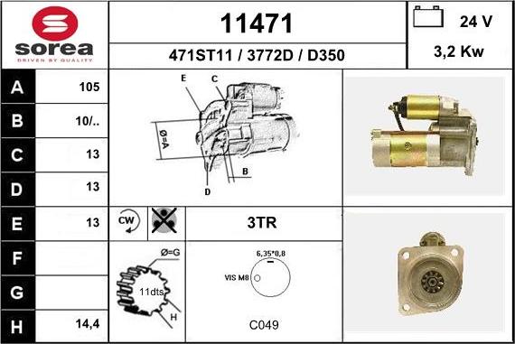 EAI 11471 - Стартер autosila-amz.com