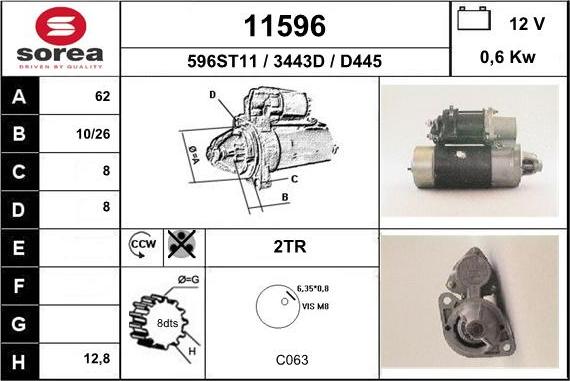 EAI 11596 - Стартер autosila-amz.com